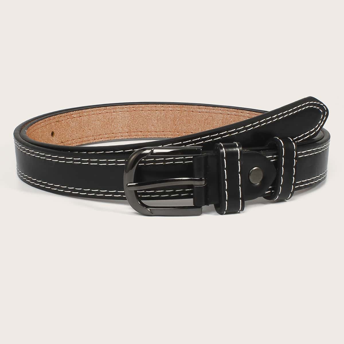 

Faux Leather Belt, Black