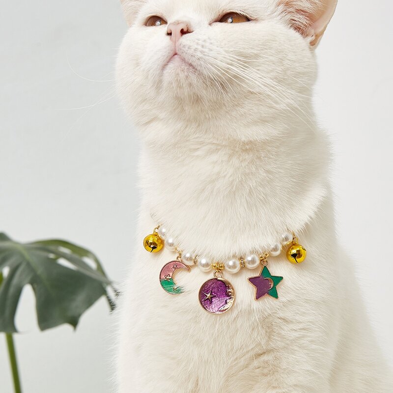

Faux Pearl Decor Pet Necklace, Multicolor