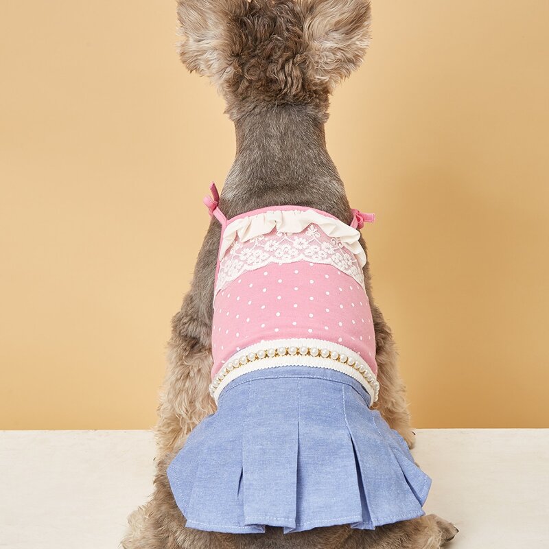

Faux Pearl Decor Pet Dress, Pink