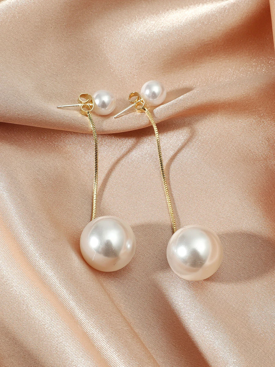 Faux Pearl Drop Earrings