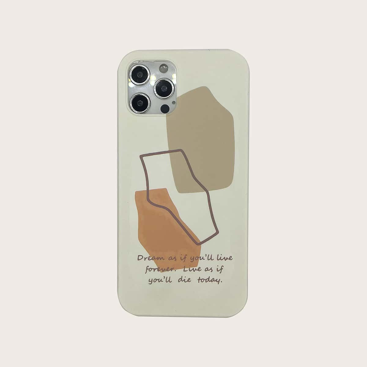 

Slogan Graphic Phone Case, Multicolor