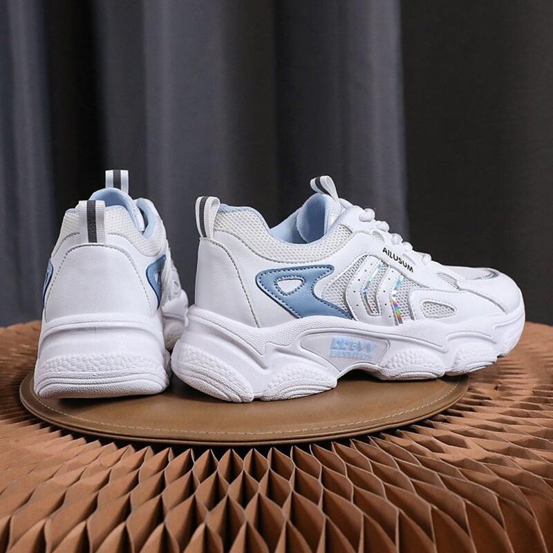 

Lace-up Mesh Chunky Sneakers, Blue