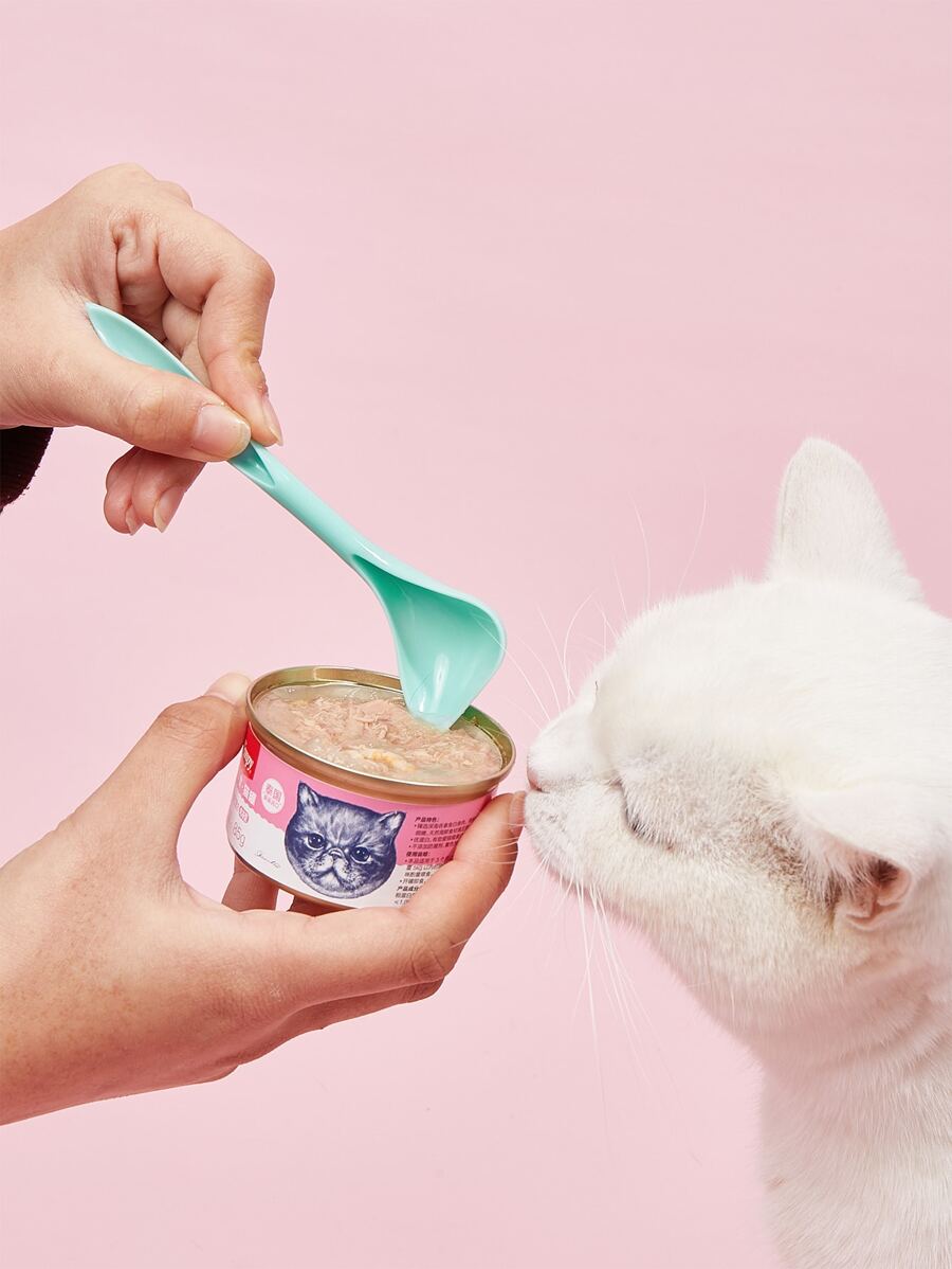 1pc Pet Canned Spoon - Mint Green - View 1