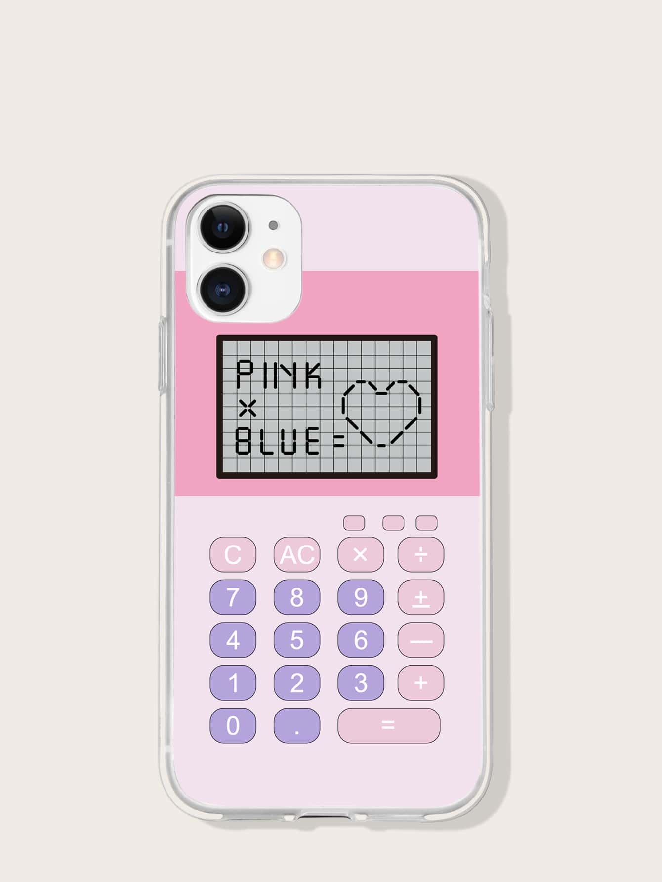 計算器圖案手機殼 - 粉色 - 查看 1