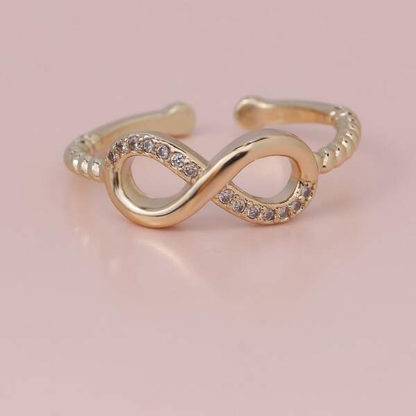 

Gold Plated Zircon Infinity Decor Ring
