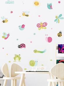 兒童昆蟲圖案墻面貼紙 - 彩色 - 查看 4
