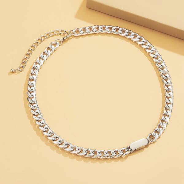 

Metal Chain Necklace, Silver