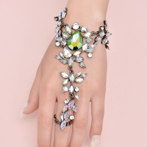 

Rhinestone Decor Mittens Bracelet, Multicolor