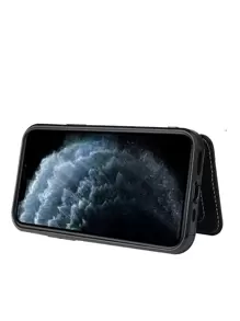 1个磁吸钱包式手机壳，带卡槽，疯马图案后盖，兼容 15 Pro Max和Galaxy S24 Ultra，国际版，非国内版 - 黑色 - 查看 2