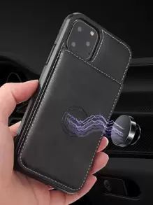 1个磁吸钱包式手机壳，带卡槽，疯马图案后盖，兼容 15 Pro Max和Galaxy S24 Ultra，国际版，非国内版 - 黑色 - 查看 5