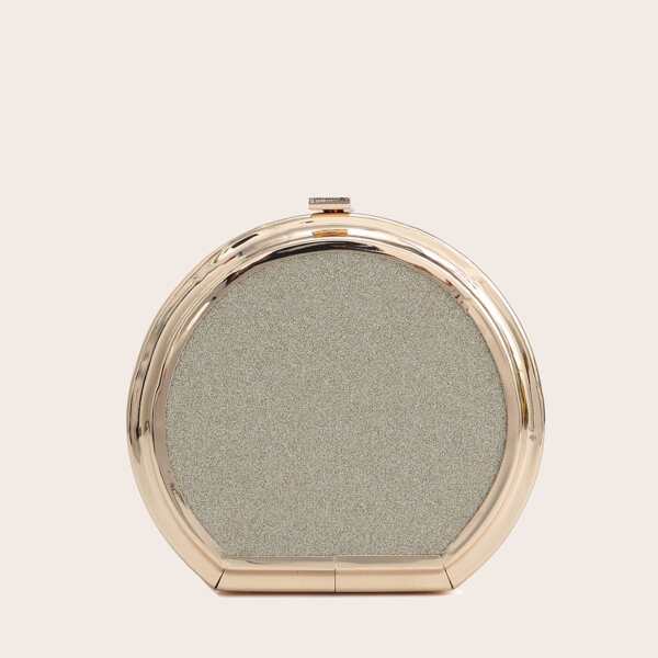 

Блестящая круглая сумка, Золотистый