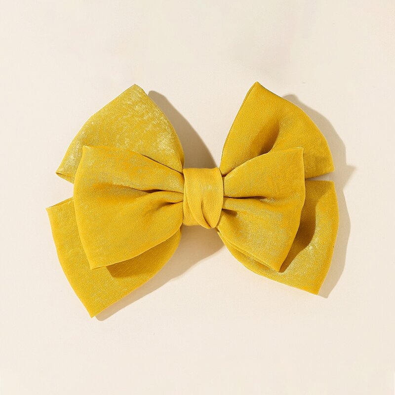 

1pc Oversized Bow Hair Clip, Yellow
