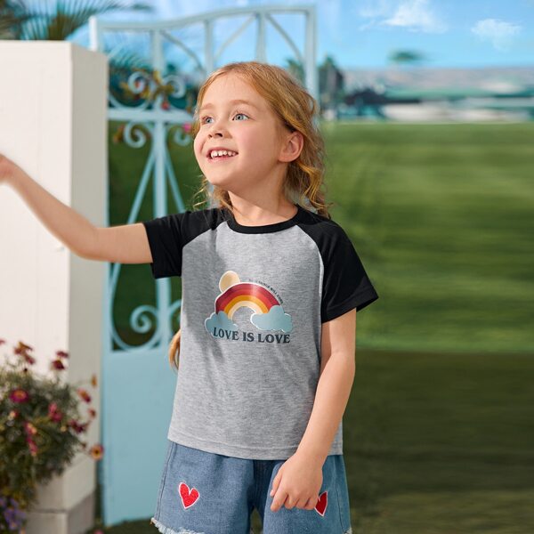 

Toddler Girls Rainbow And Slogan Graphic Tee, Multicolor