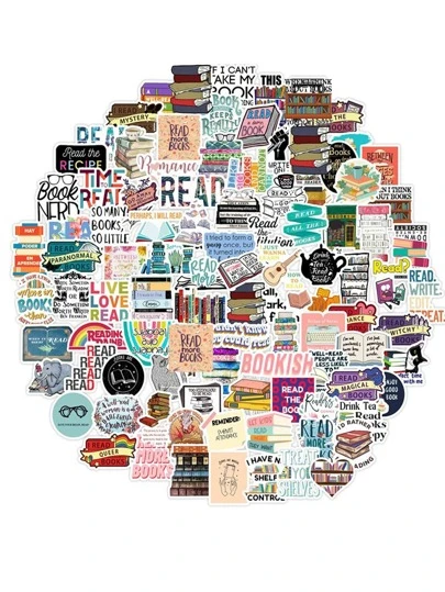 100入組混合圖案貼紙