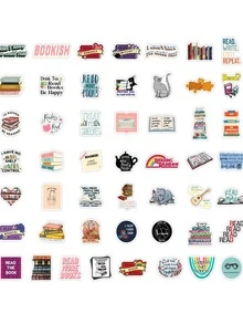 100入組混合圖案貼紙 - 彩色 - 查看 2