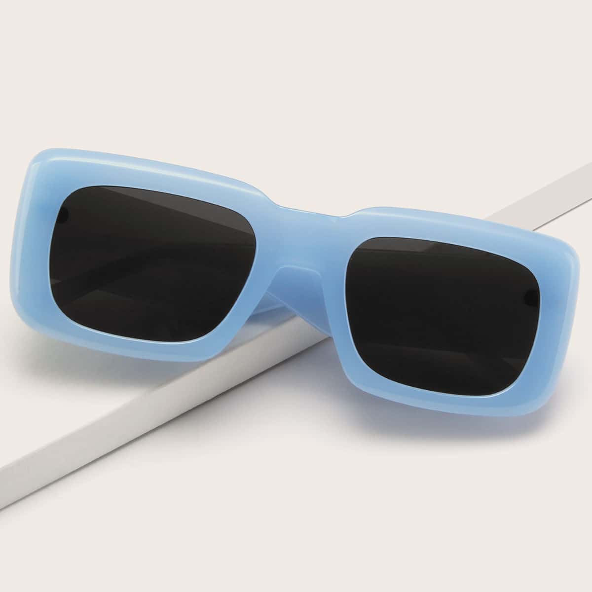 

Chunky Frame Square Sunglasses, Blue
