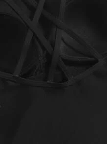 Swim Basics Summer Beach Crisscross Back One Piece Swimsuit