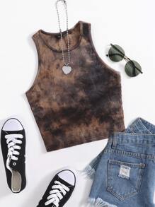 Muchica 羅紋針織紮染背心上衣