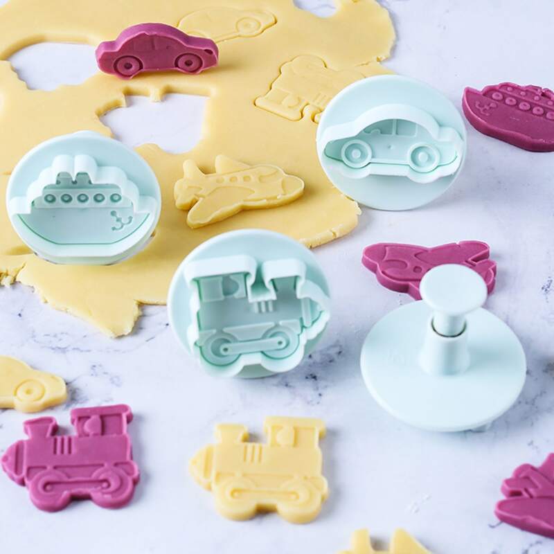 

4pcs Biscuit Press Mold, White