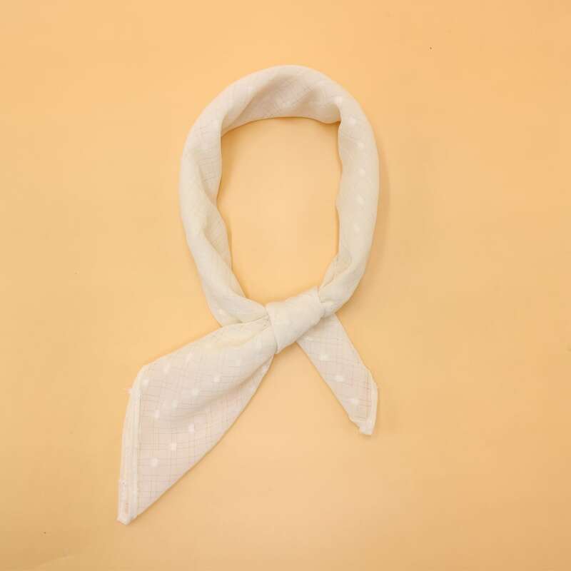 

Swiss Dot Scarf, White