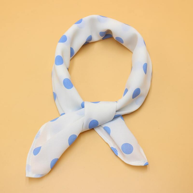 

Polka Dot Pattern Scarf, Blue and white