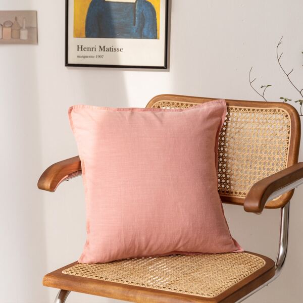 

Solid Color Cushion Cover Without Filler, Pink
