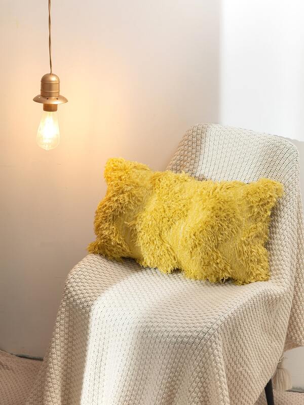 Solid Tufted Lumbar Pillow Cover Without Filler SHEIN USA