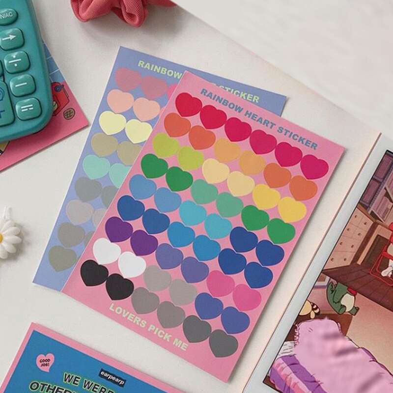 

1pc Random Heart Sticker, Multicolor