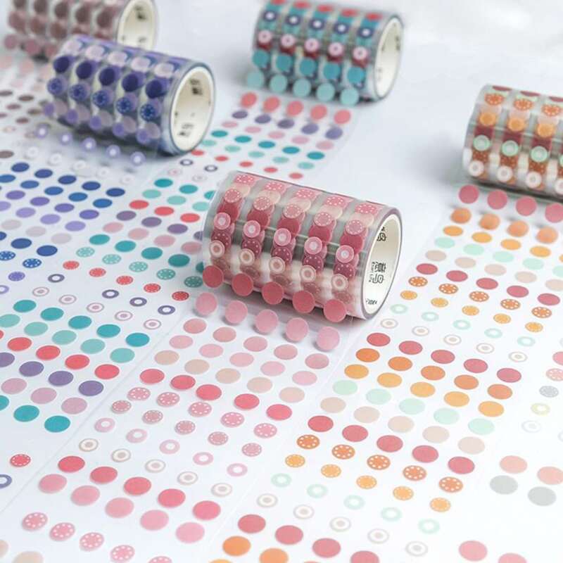

1roll Random Dot Sticker, Multicolor