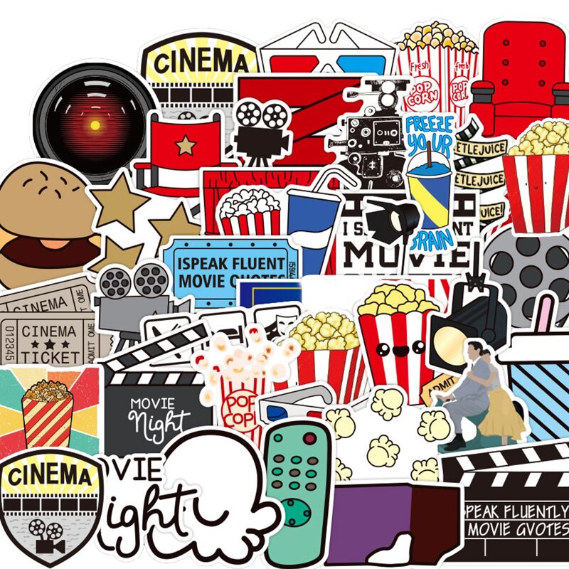 

50pcs Cartoon Graphic Sticker, Multicolor