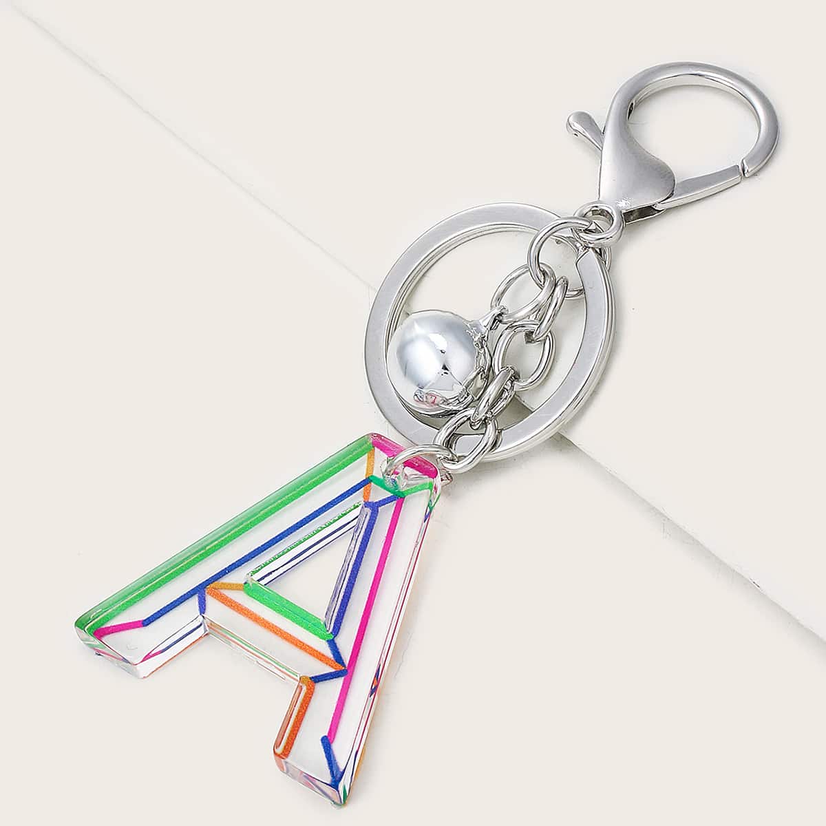 

Letter Bag Charm, Clear