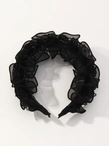 小女童網紗髮箍 - 黑色 - 查看 1