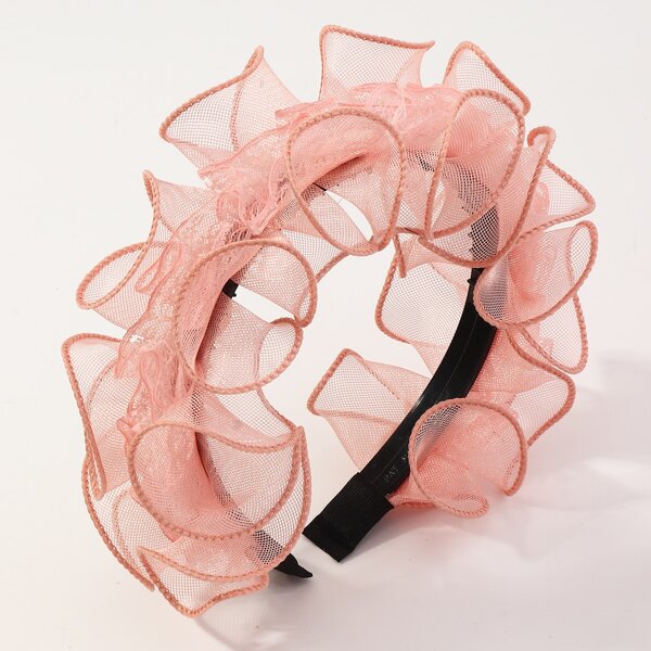 

Toddler Girls Mesh Hair Hoop, Pink
