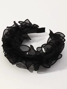 小女童網紗髮箍 - 黑色 - 查看 3