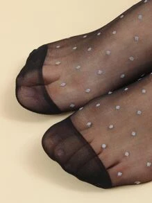 4 pares de calcetines cortos multicolores para mujer con perlas doradas, adecuados para el uso diario