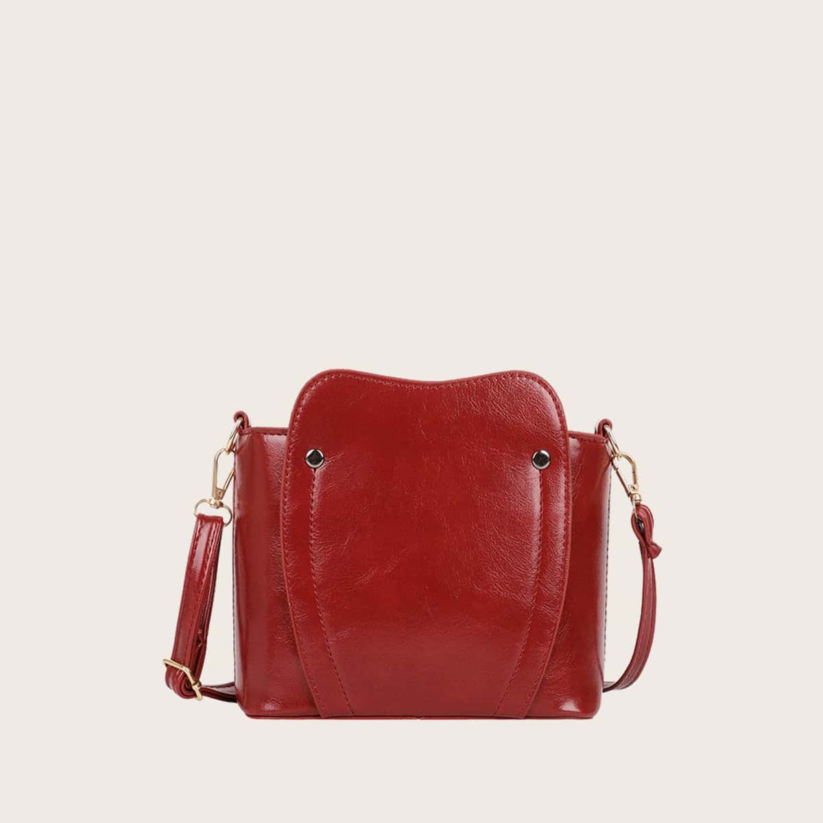 

Solid Crossbody Bag, Red