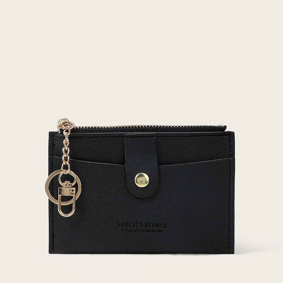 

Zip Card Holder, Black