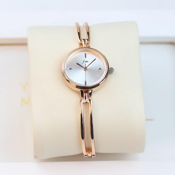 

1pc Round Pointer Quartz Watch