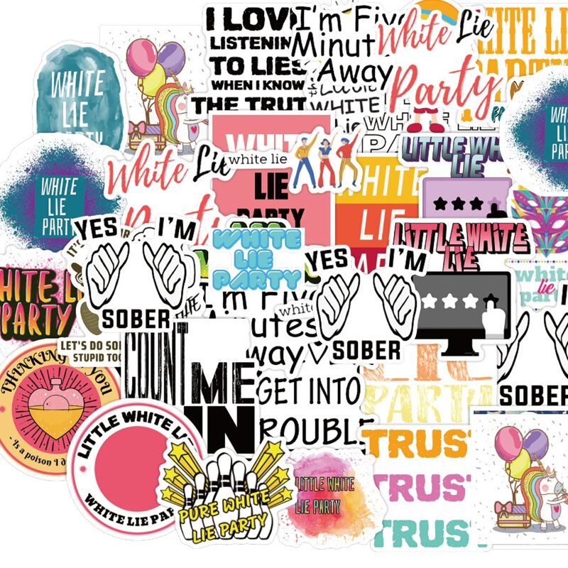

50pcs Slogan Graphic Sticker, Multicolor