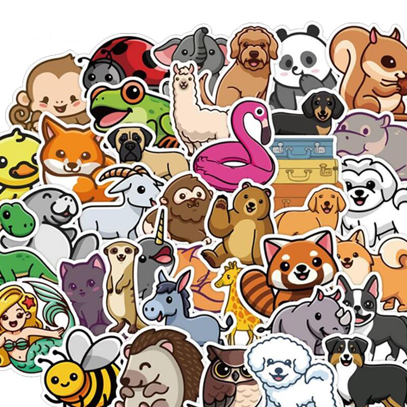 

50pcs Animal Print Sticker, Multicolor