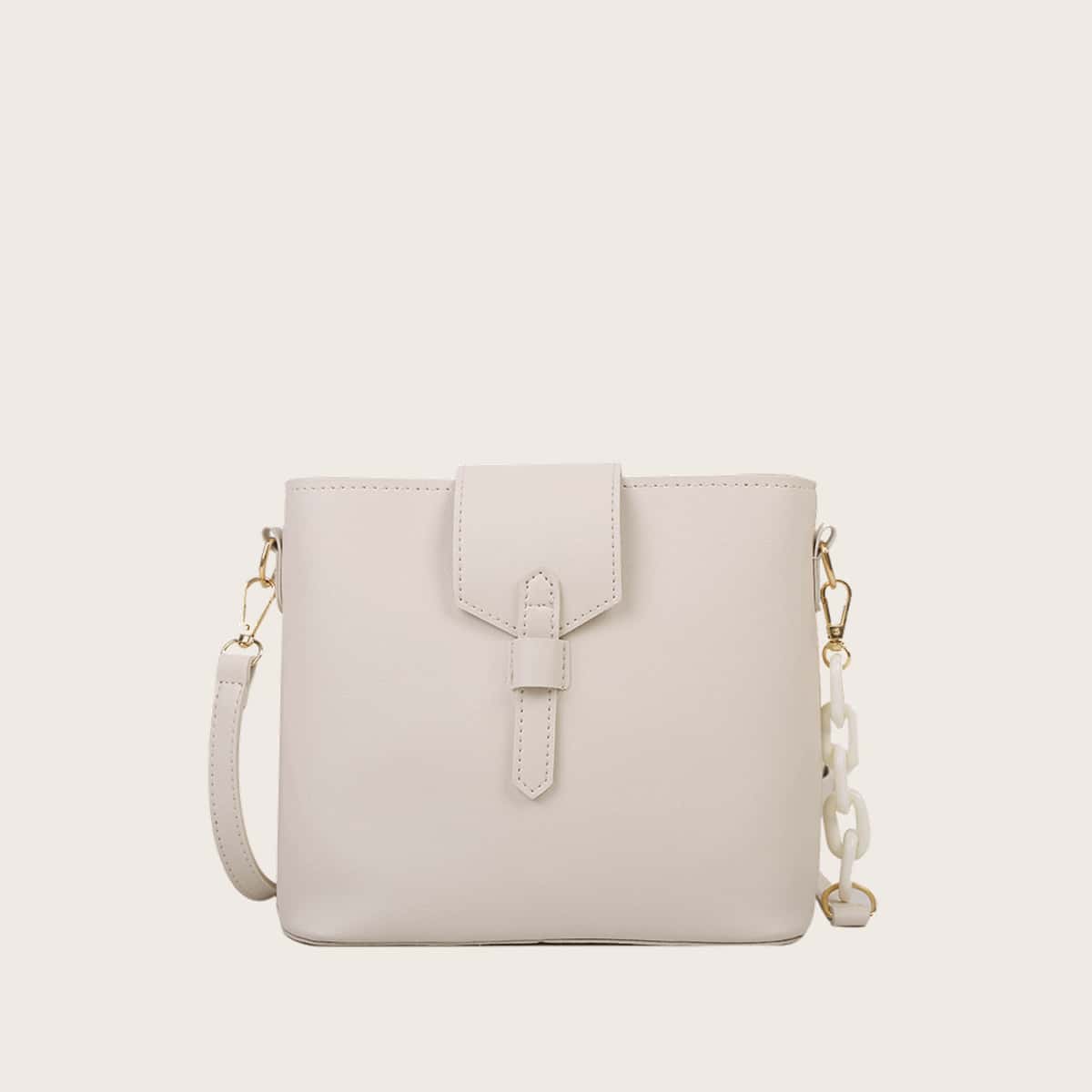 

Solid Crossbody Bag, Brown