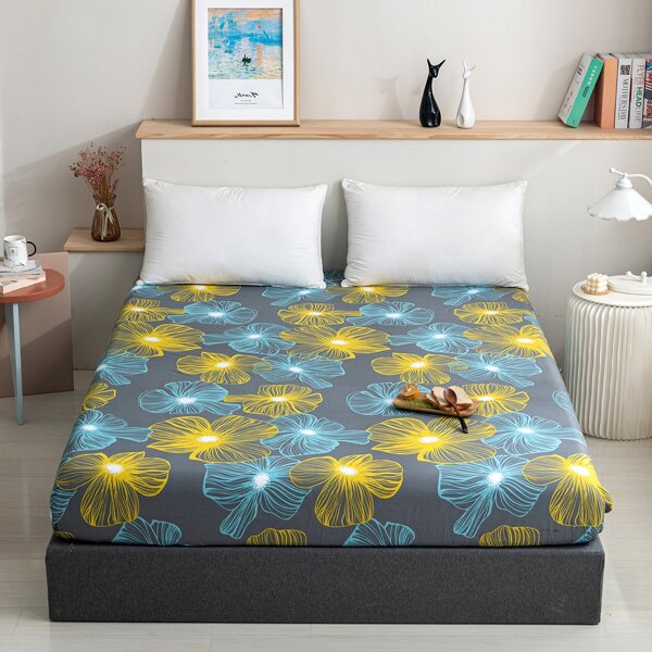 

Floral Pattern Fitted Sheet, Multicolor