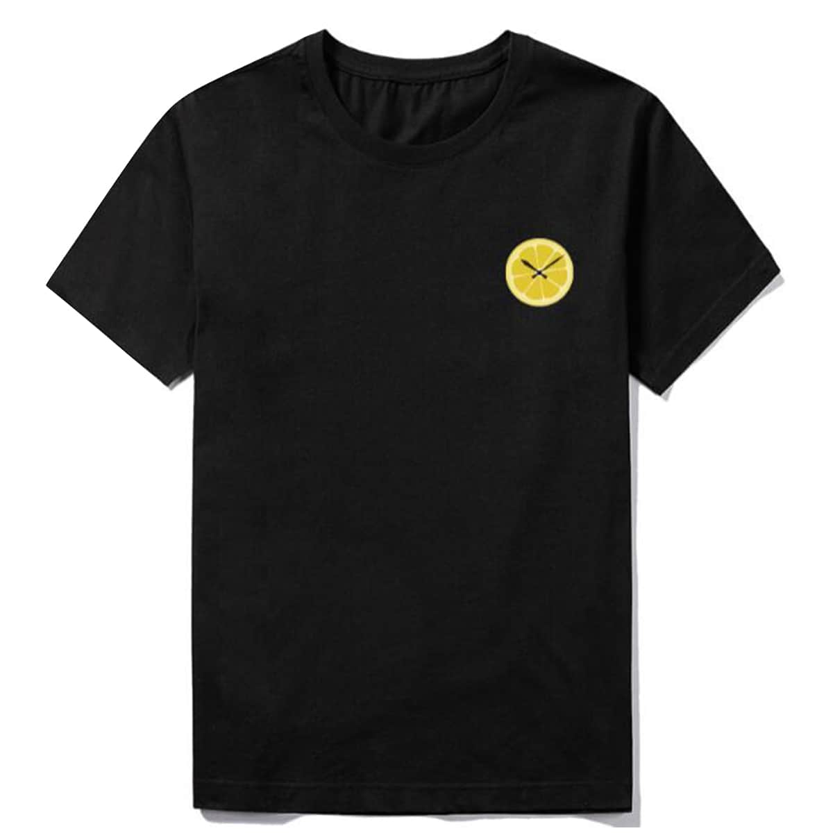 

Guys Lemon-Clock Graphic Tee, Black