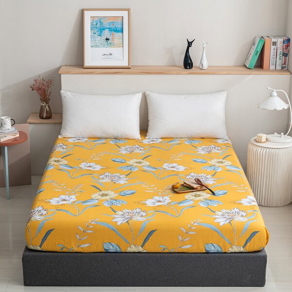 

Floral Pattern Fitted Sheet, Multicolor