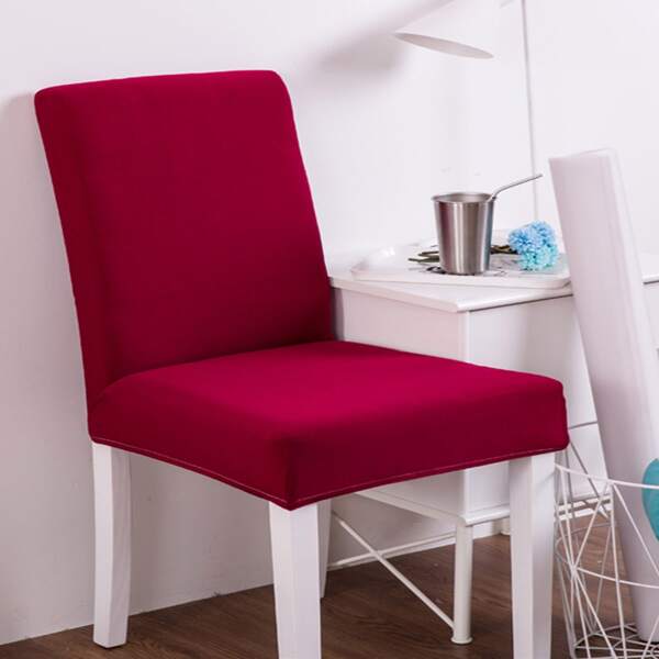 

Solid Color Stretchy Chair Cover, Burgundy