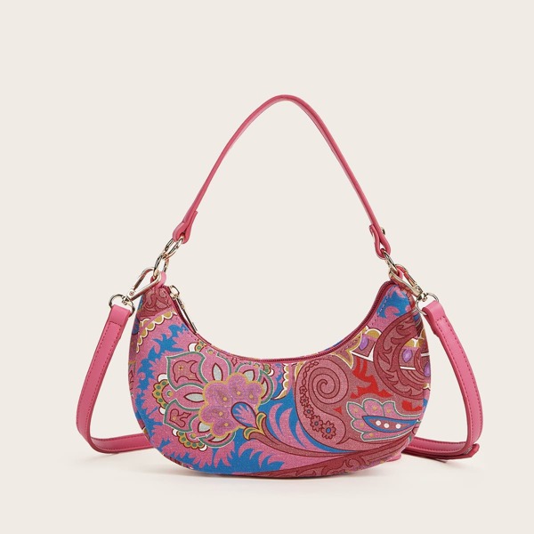 

Floral Graphic Shoulder Bag, Multicolor