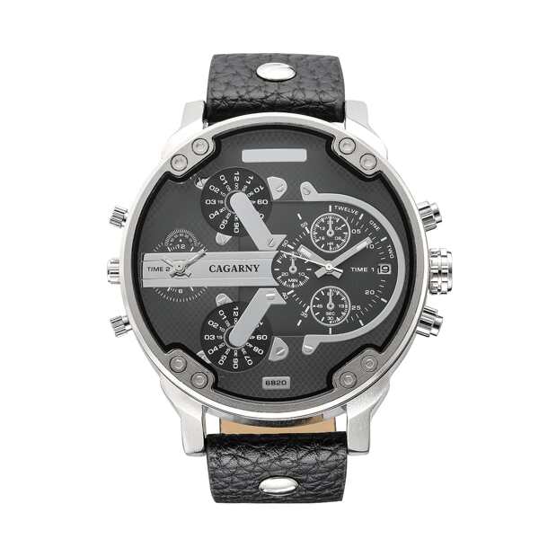 

Men Multi Time Zone Quartz Watch