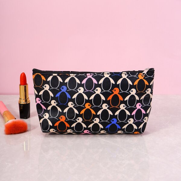 

Cartoon Graphic Zipper Makeup Bag, Multicolor