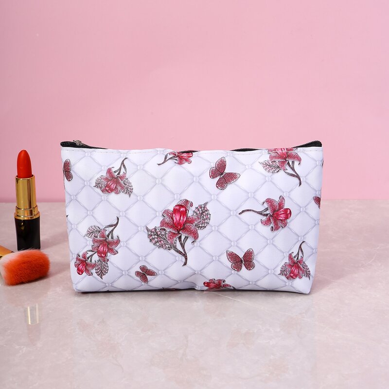 

Flower Pattern Zipper Makeup Bag, Multicolor