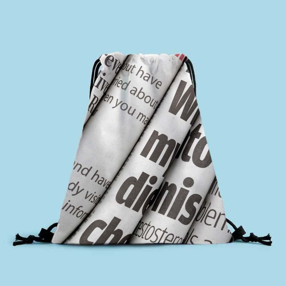 

Letter Graphic Drawstring Backpack, Multicolor
